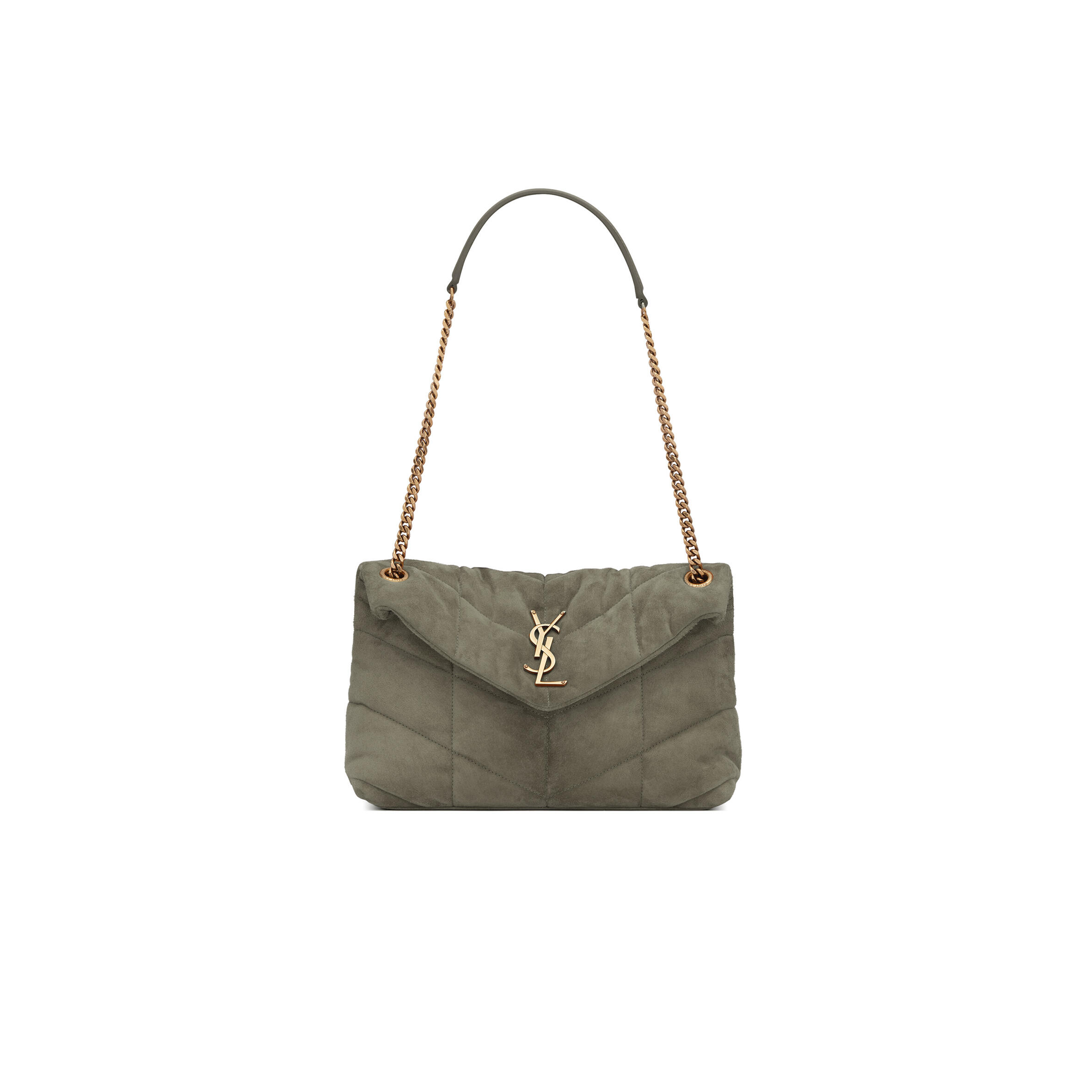 YSL PUFFER SMALL IN SUEDE 577476 (29*17*11cm)
